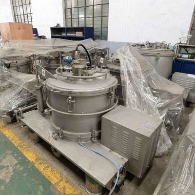 Το κάθετο χειρωνακτικό καλάθι 120L υποβάλλει 450mm με την επένδυση Halar σε φυγοκέντρωση