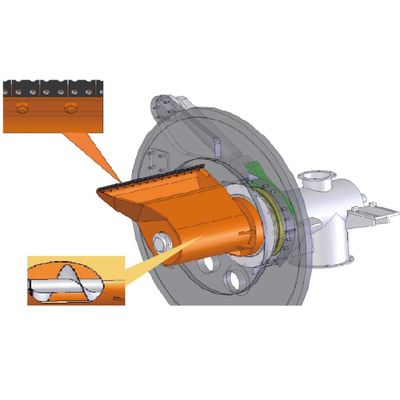 SS304 η οριζόντια Peeler χημική ουσία υποβάλλει τη μηχανή 1550rpm για το χωρισμό PVC σε φυγοκέντρωση